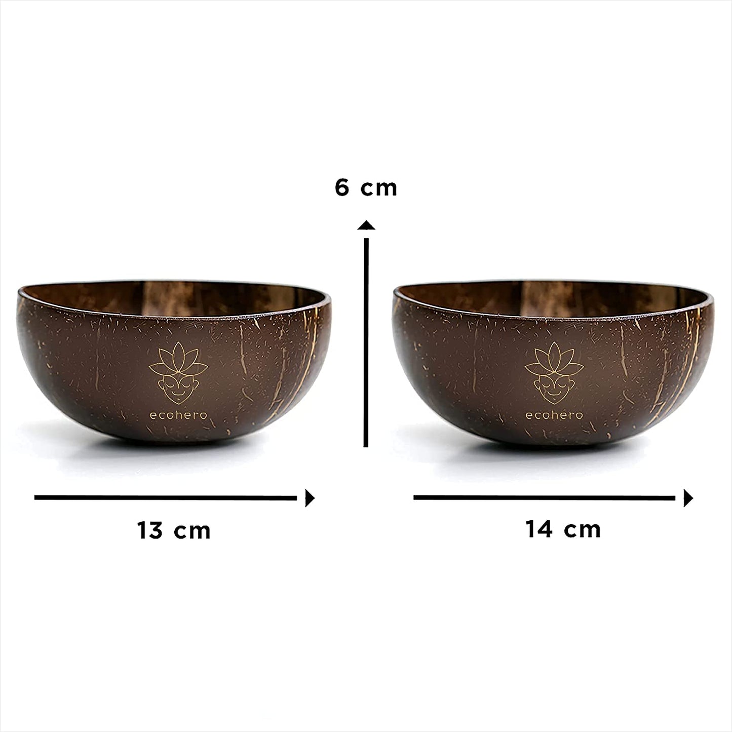 Coconut bowls set-2 bowls incl.  Fork and spoon