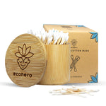 Bamboo cotton swab with container