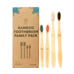 Bamboo Toothbrushes Family Pack (2 Adults, 2 Children)