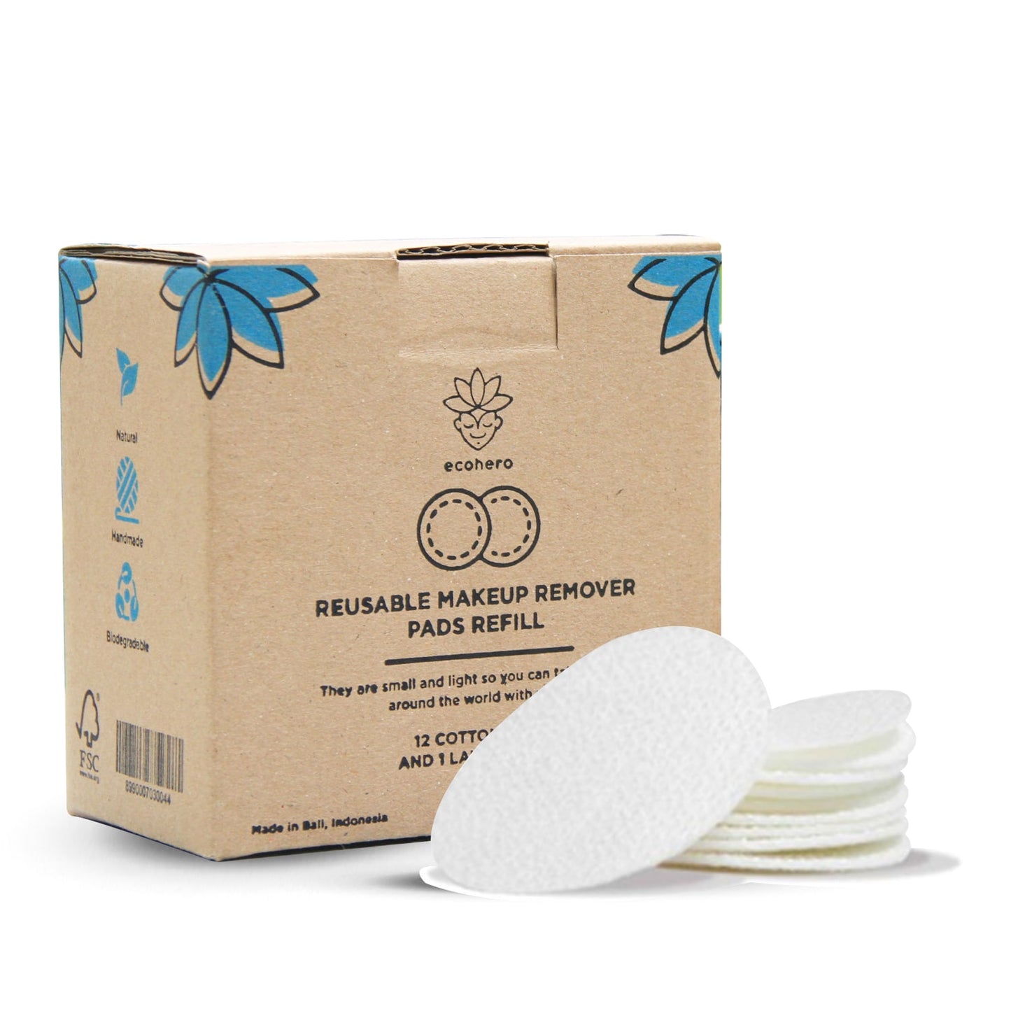 Washable make-up removal pads - 12 pieces