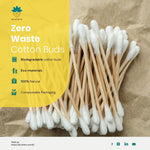 Bamboo cotton swab with container